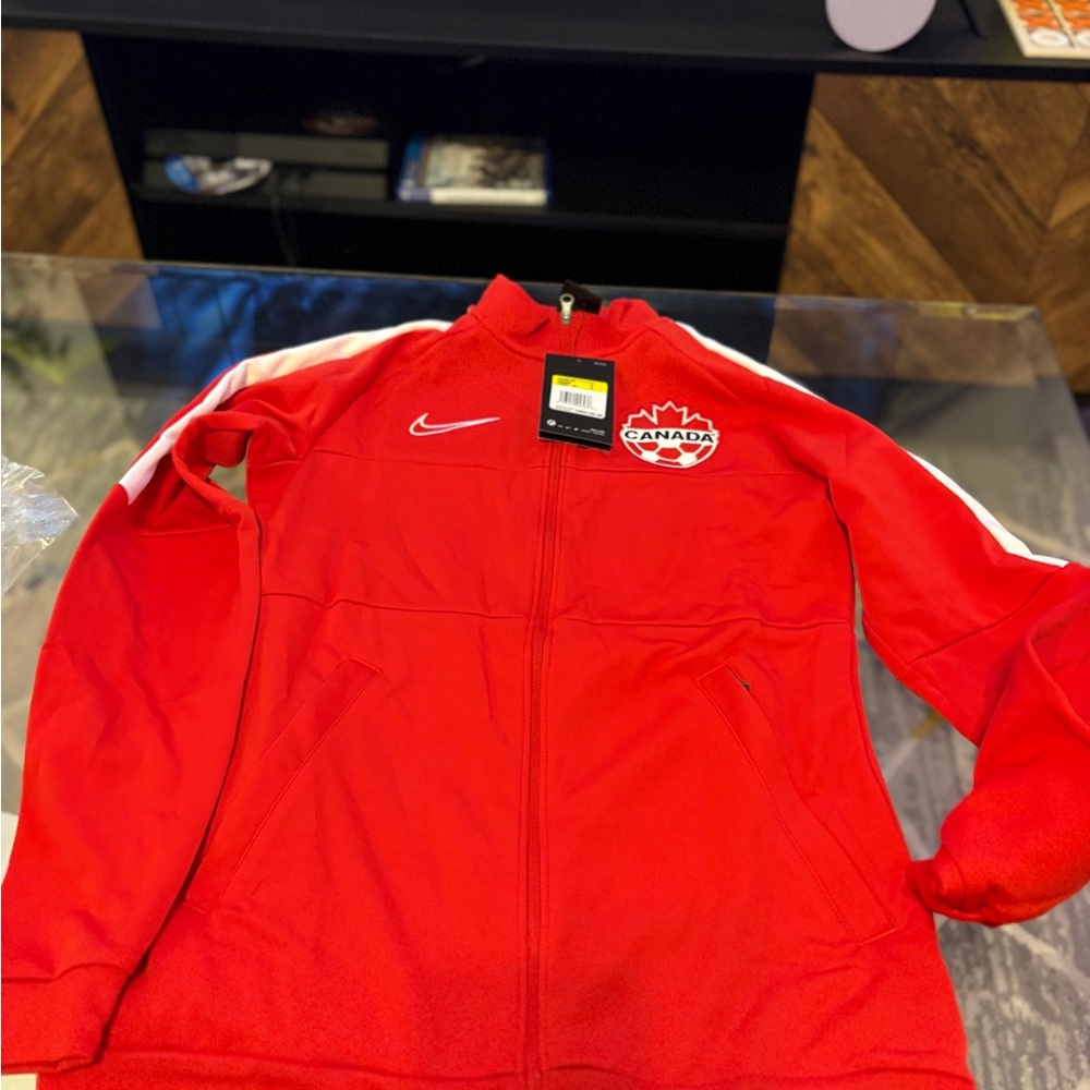 Women Nike Red Canada Track Jacket
